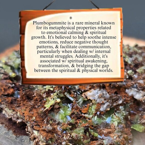 Rare Plumbogummite Crystal | Green-Yellow Mineral Specimen | 65g - Picture 15 of 15